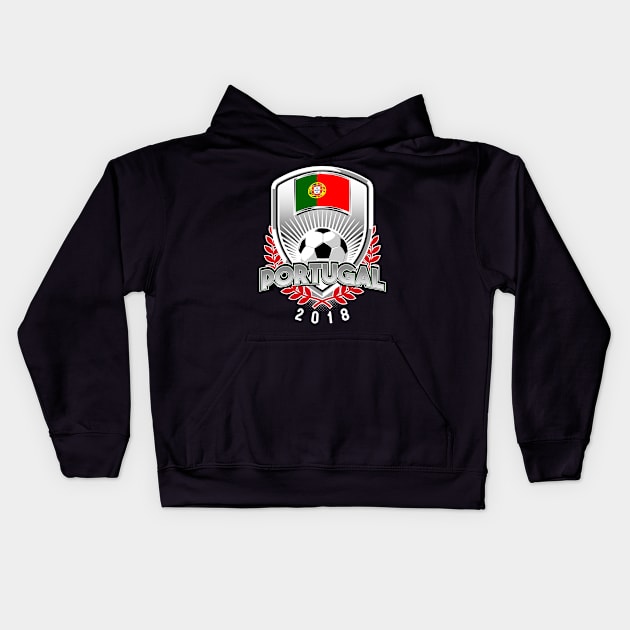 Portugal Soccer 2018 Kids Hoodie by Styleuniversal